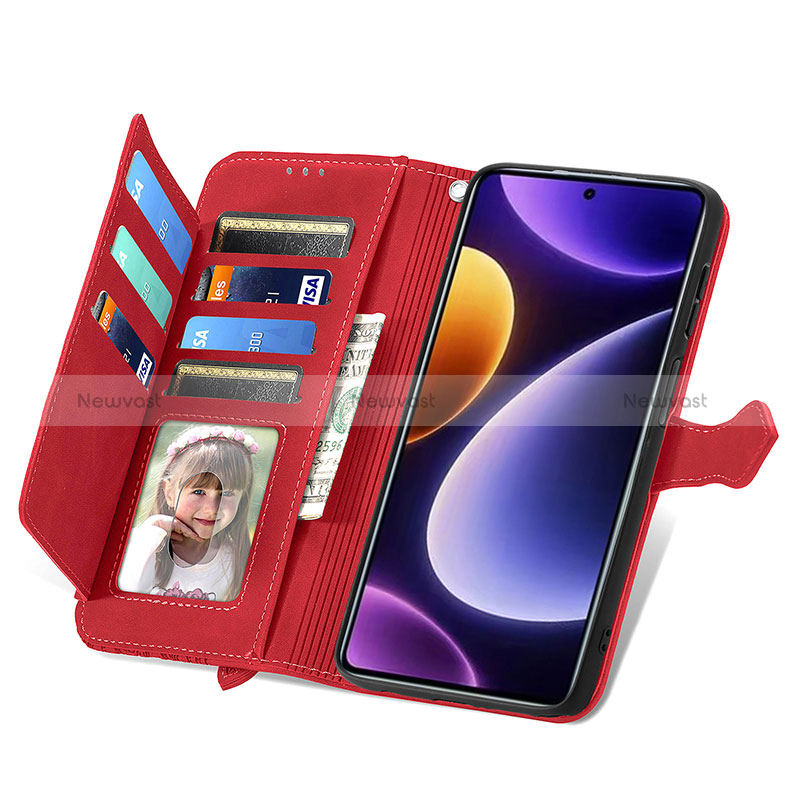 Leather Case Stands Flip Cover Holder S06D for Xiaomi Poco F5 5G