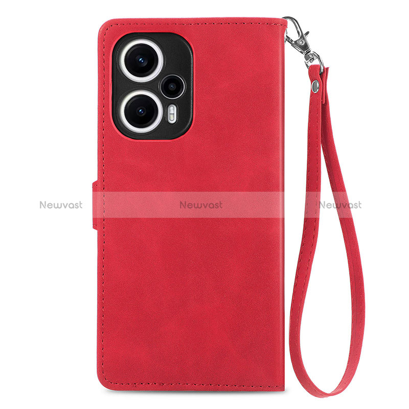 Leather Case Stands Flip Cover Holder S06D for Xiaomi Poco F5 5G