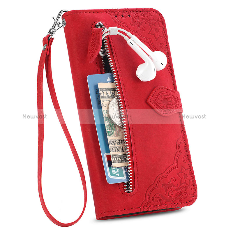 Leather Case Stands Flip Cover Holder S06D for Xiaomi Redmi 10C 4G