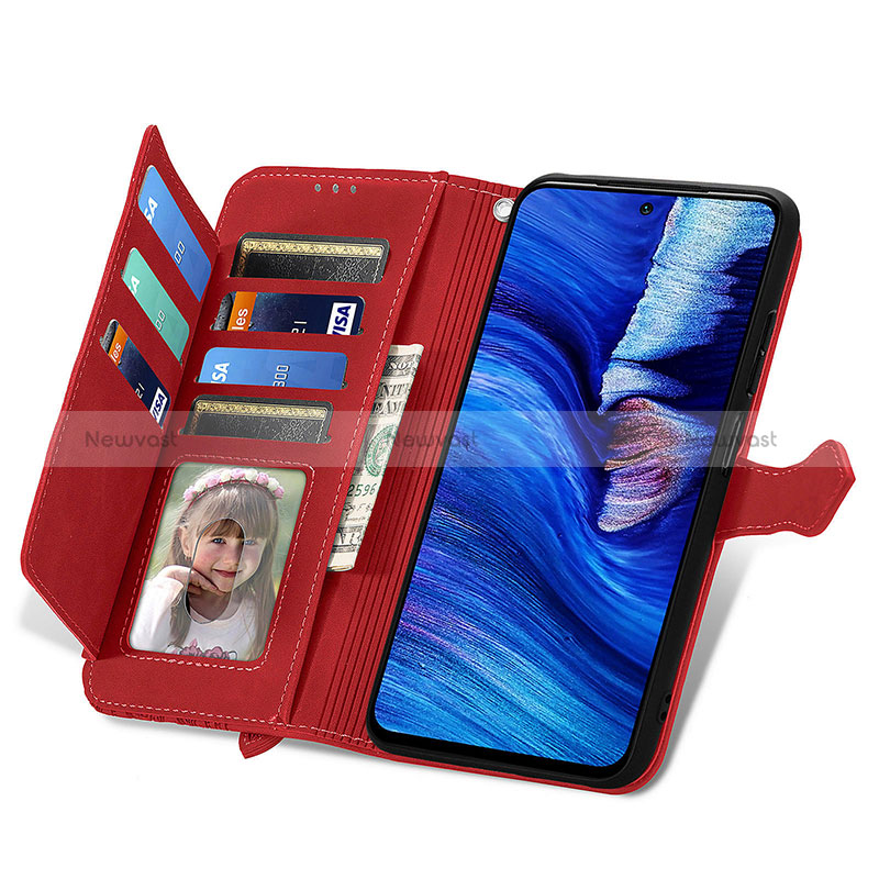 Leather Case Stands Flip Cover Holder S06D for Xiaomi Redmi Note 10T 5G