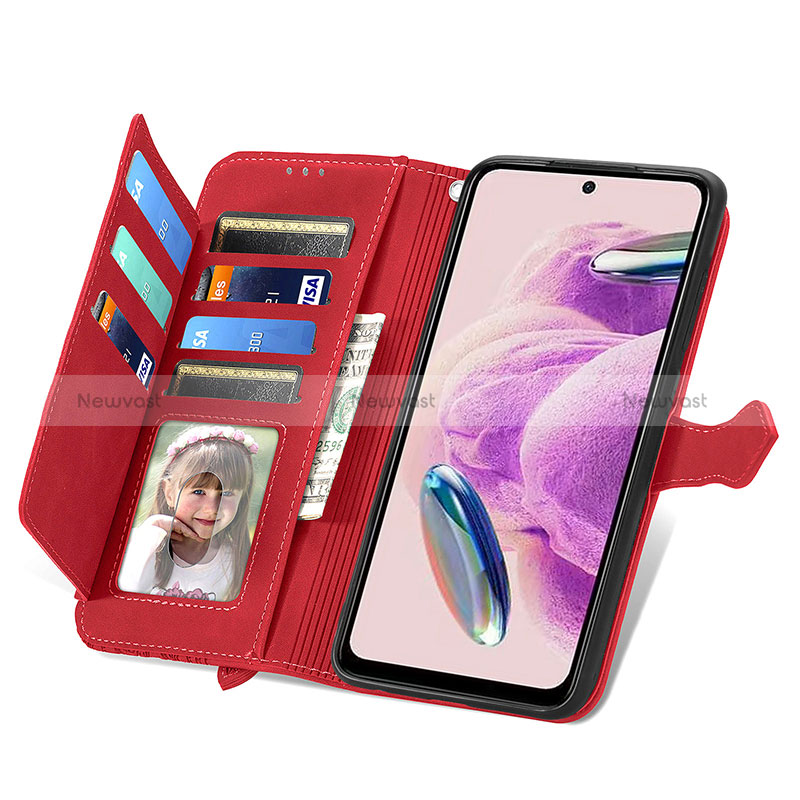 Leather Case Stands Flip Cover Holder S06D for Xiaomi Redmi Note 12S