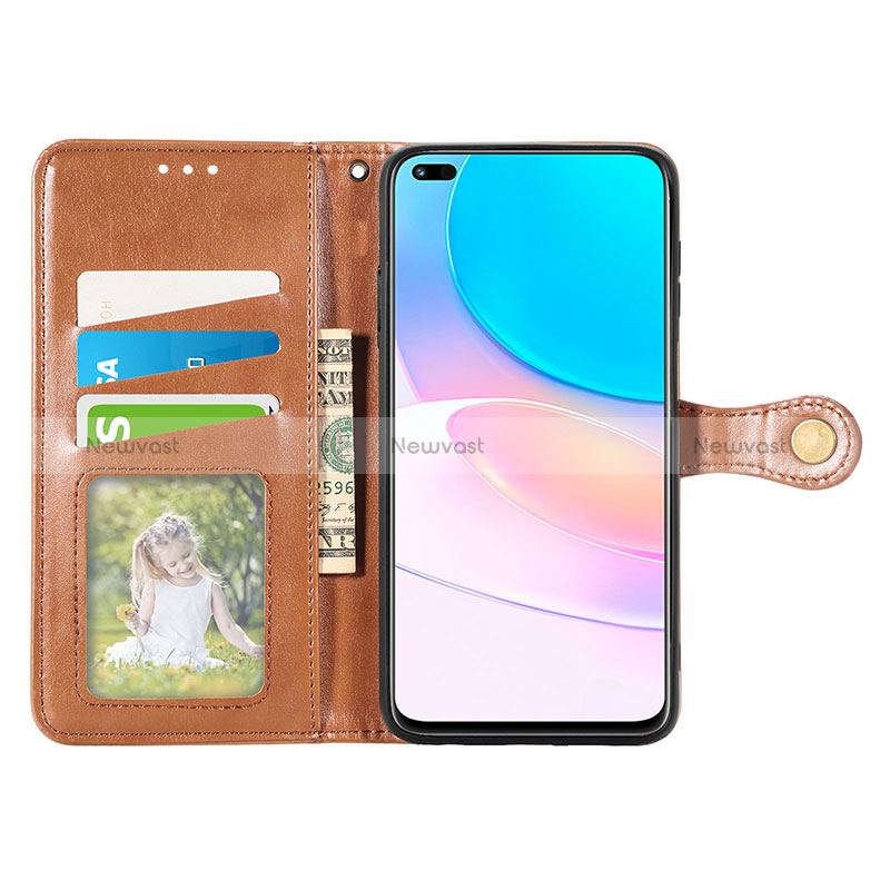 Leather Case Stands Flip Cover Holder S07D for Huawei Honor 50 Lite