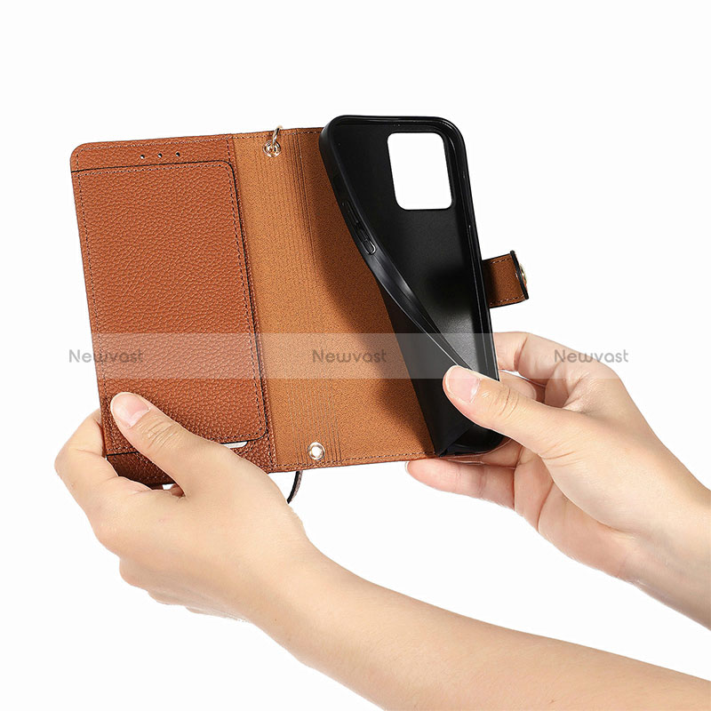 Leather Case Stands Flip Cover Holder S07D for Realme C30