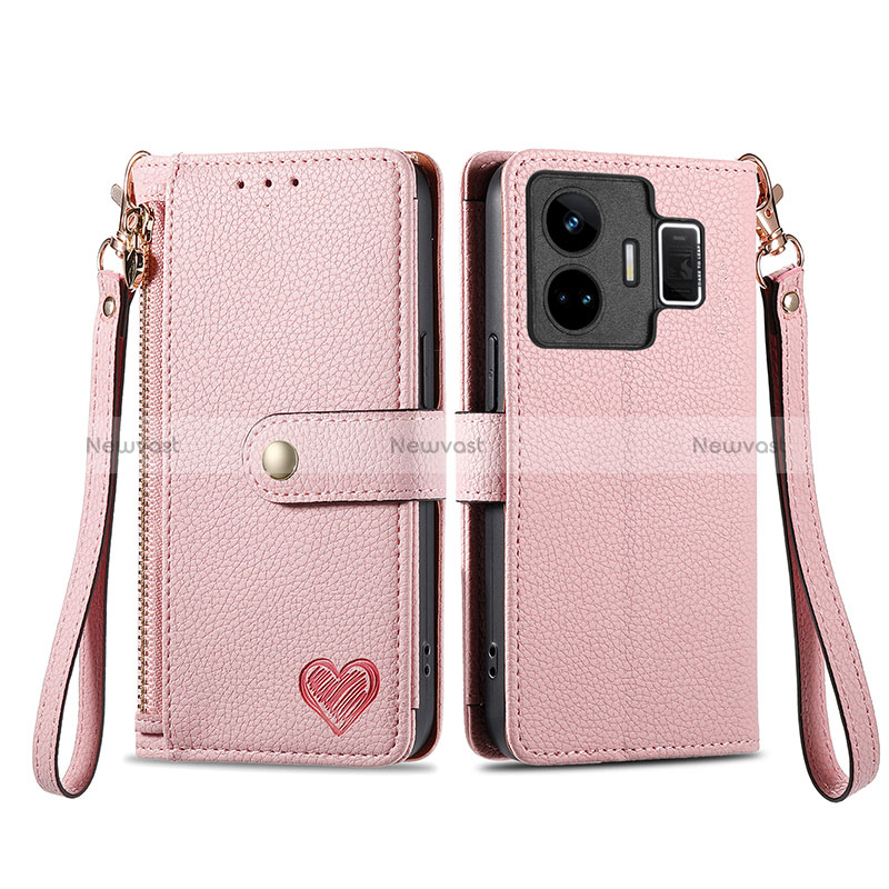 Leather Case Stands Flip Cover Holder S07D for Realme GT Neo5 240W 5G