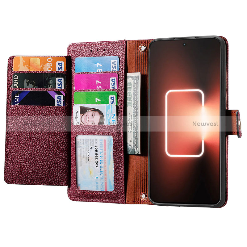 Leather Case Stands Flip Cover Holder S07D for Realme GT Neo5 5G