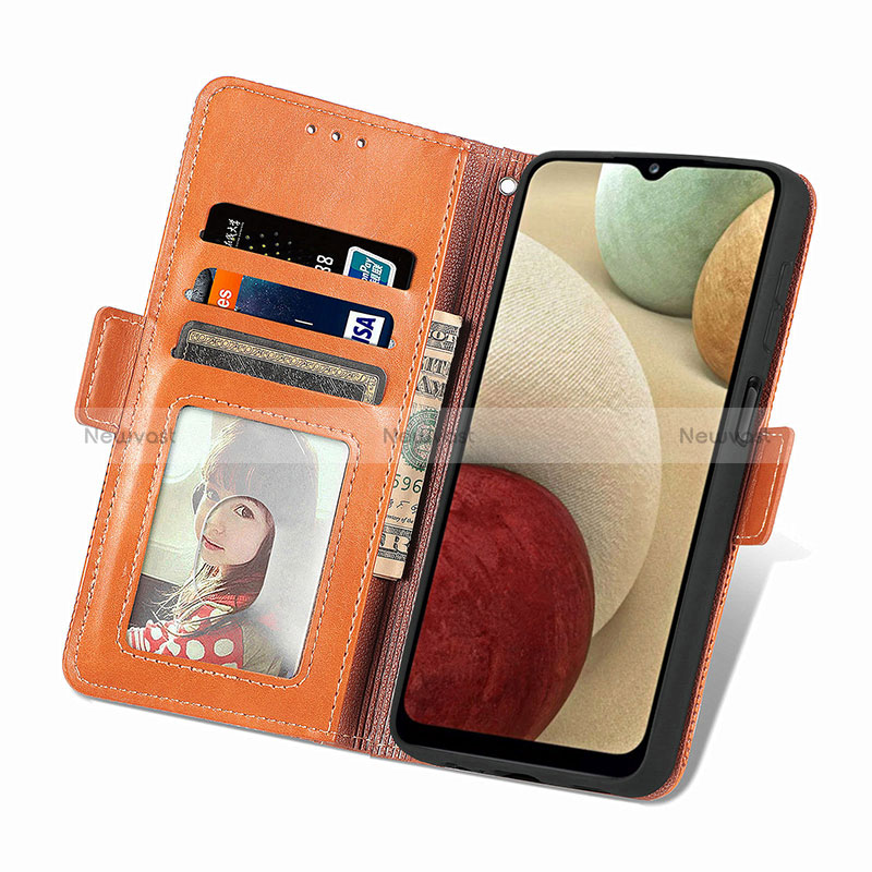 Leather Case Stands Flip Cover Holder S07D for Samsung Galaxy A12 5G