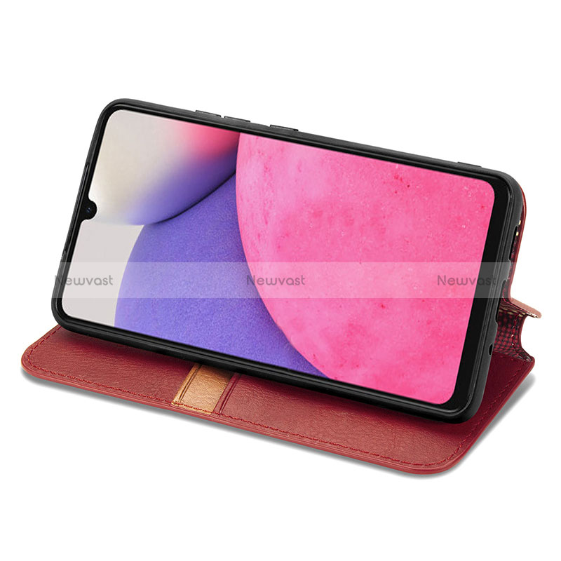 Leather Case Stands Flip Cover Holder S07D for Samsung Galaxy A33 5G