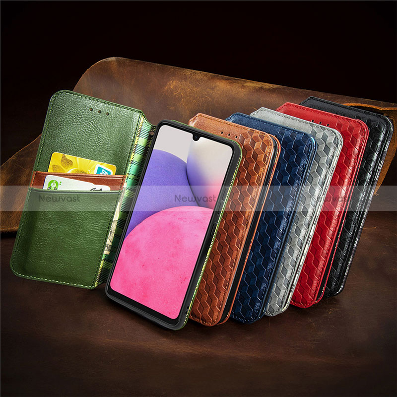 Leather Case Stands Flip Cover Holder S07D for Samsung Galaxy A33 5G