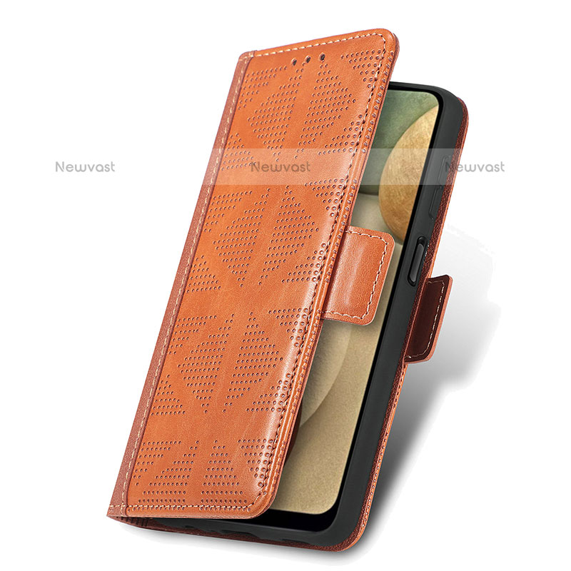 Leather Case Stands Flip Cover Holder S07D for Samsung Galaxy F12