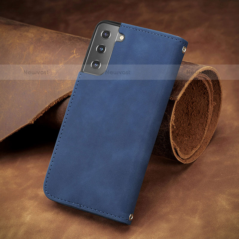 Leather Case Stands Flip Cover Holder S07D for Samsung Galaxy S21 Plus 5G