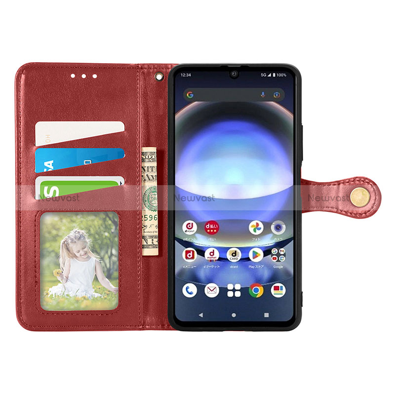 Leather Case Stands Flip Cover Holder S07D for Sharp Aquos R8