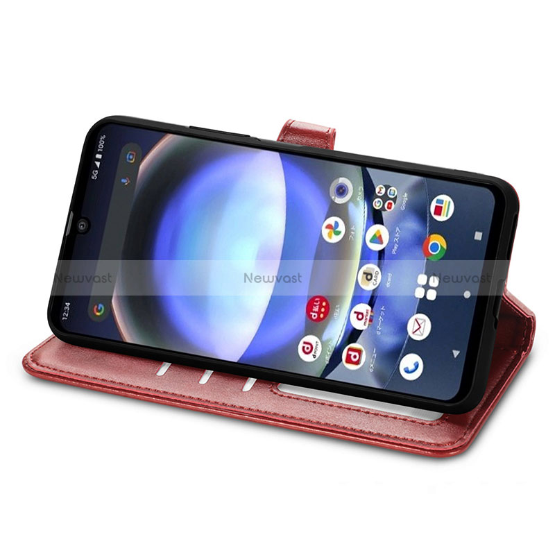 Leather Case Stands Flip Cover Holder S07D for Sharp Aquos R8