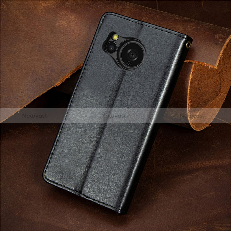 Leather Case Stands Flip Cover Holder S07D for Sharp Aquos Sense8