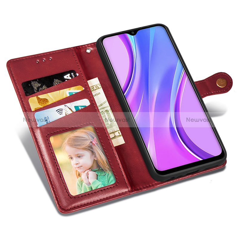 Leather Case Stands Flip Cover Holder S07D for Xiaomi Redmi 9