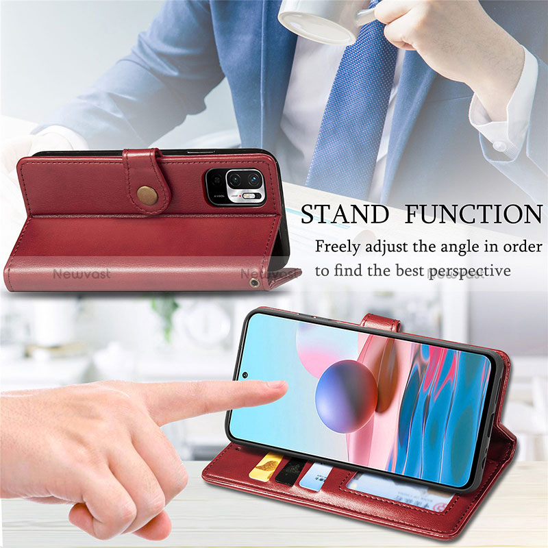 Leather Case Stands Flip Cover Holder S07D for Xiaomi Redmi Note 11 SE 5G