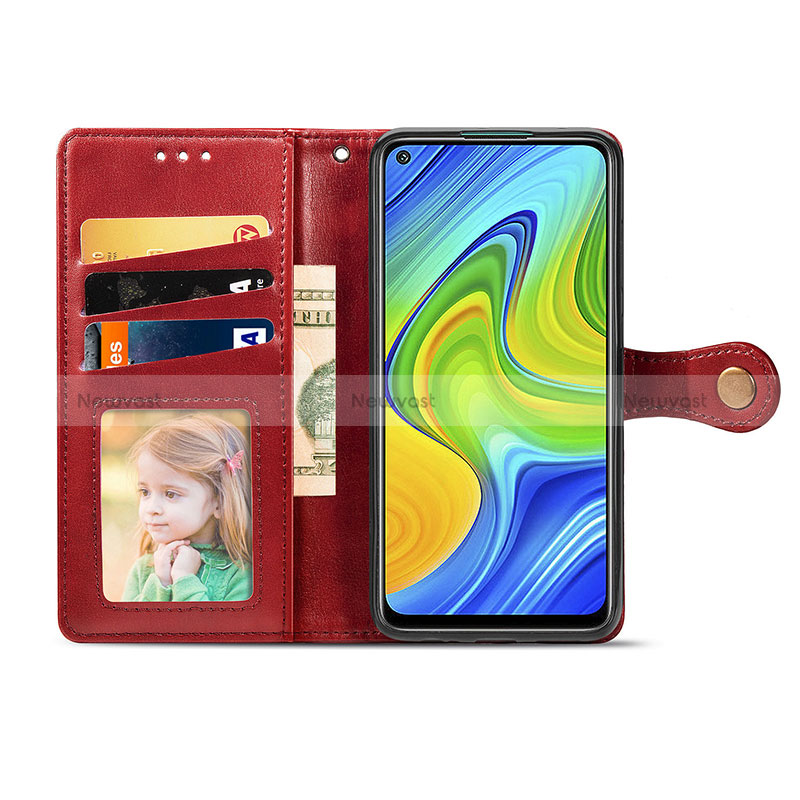 Leather Case Stands Flip Cover Holder S07D for Xiaomi Redmi Note 9