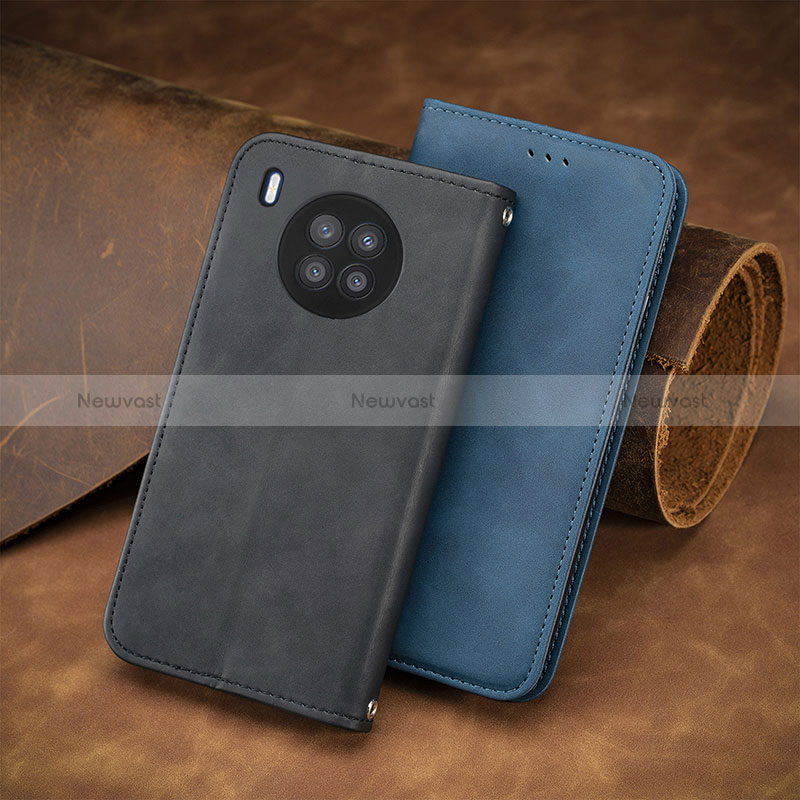 Leather Case Stands Flip Cover Holder S08D for Huawei Honor 50 Lite