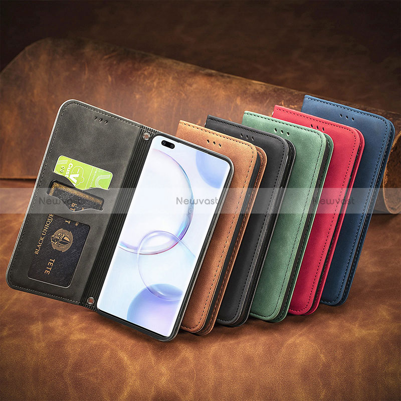 Leather Case Stands Flip Cover Holder S08D for Huawei Honor 50 Pro 5G