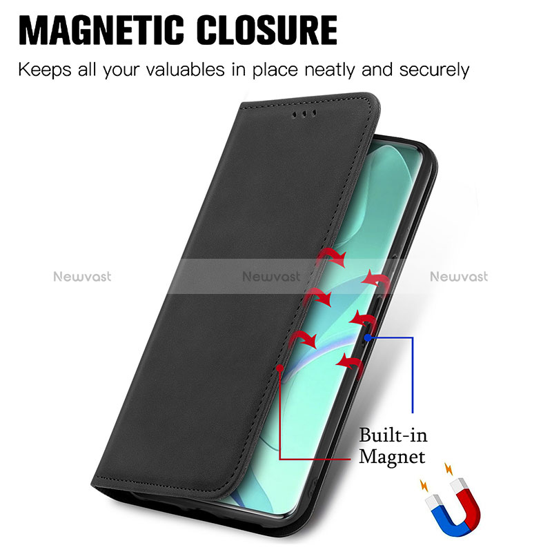 Leather Case Stands Flip Cover Holder S08D for Huawei Honor 60 5G