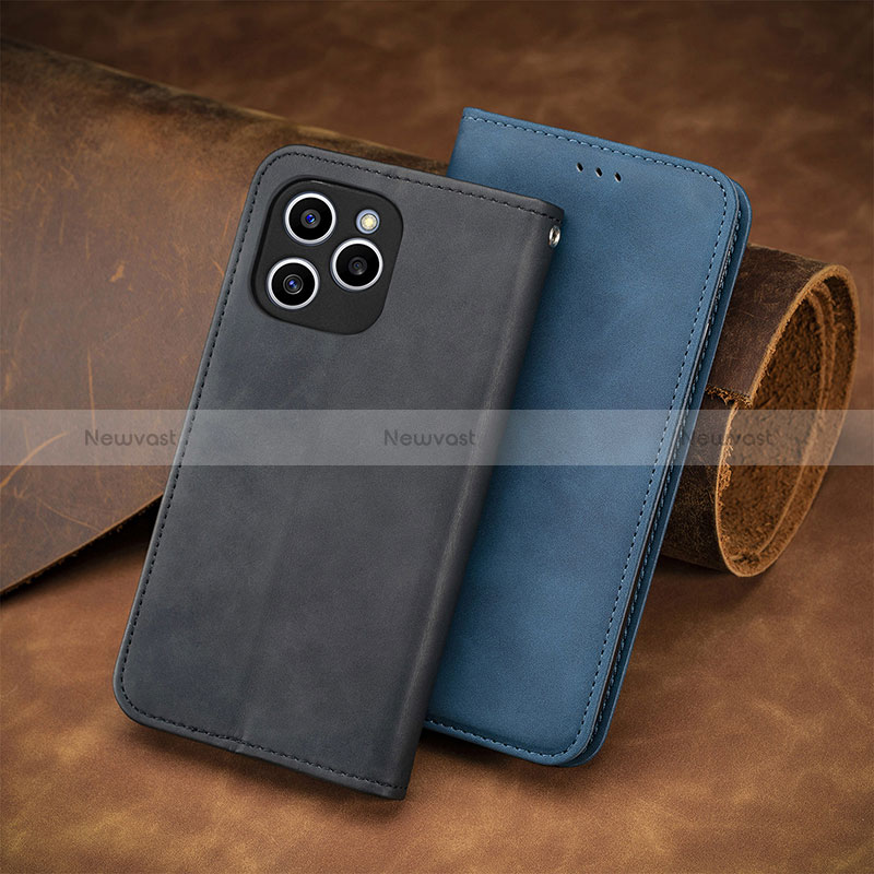 Leather Case Stands Flip Cover Holder S08D for Huawei Honor 60 SE 5G