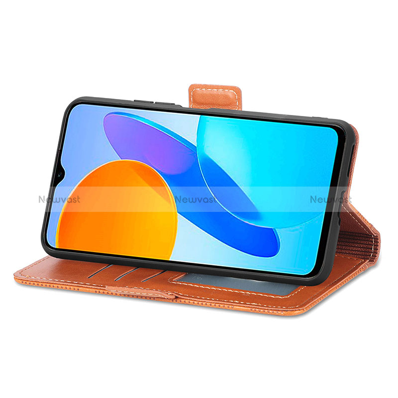 Leather Case Stands Flip Cover Holder S08D for Huawei Honor X6 5G