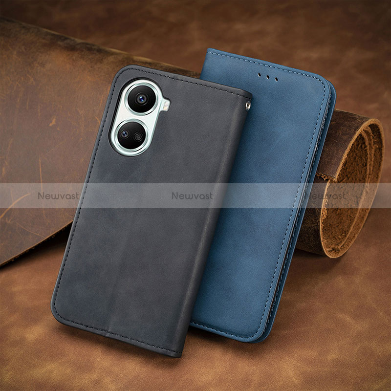 Leather Case Stands Flip Cover Holder S08D for Huawei Nova 10 SE