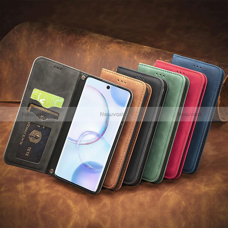 Leather Case Stands Flip Cover Holder S08D for Huawei Nova 9