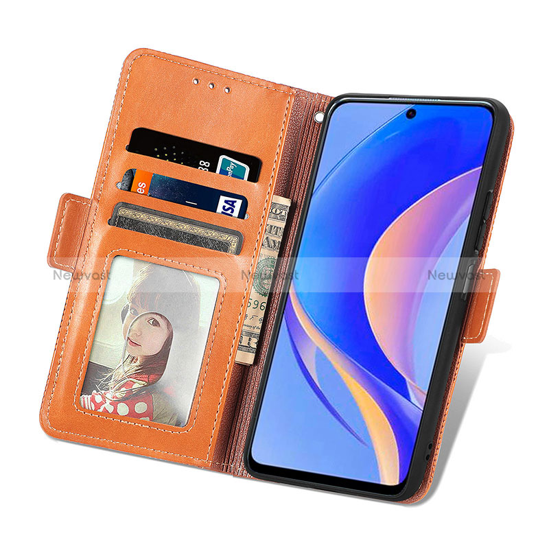 Leather Case Stands Flip Cover Holder S08D for Huawei Nova Y90