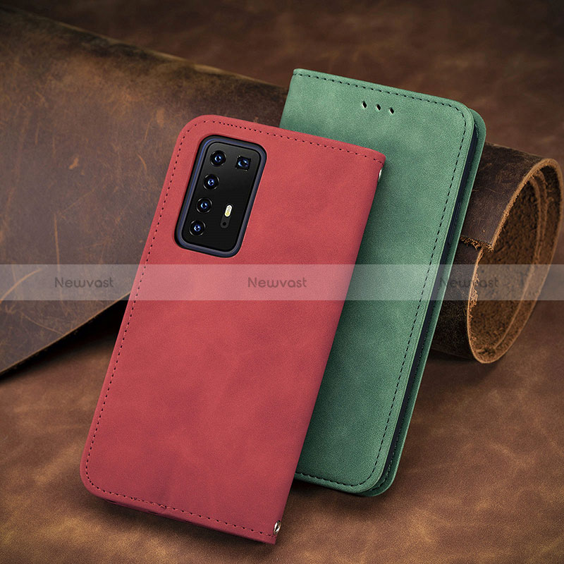 Leather Case Stands Flip Cover Holder S08D for Huawei P40 Pro