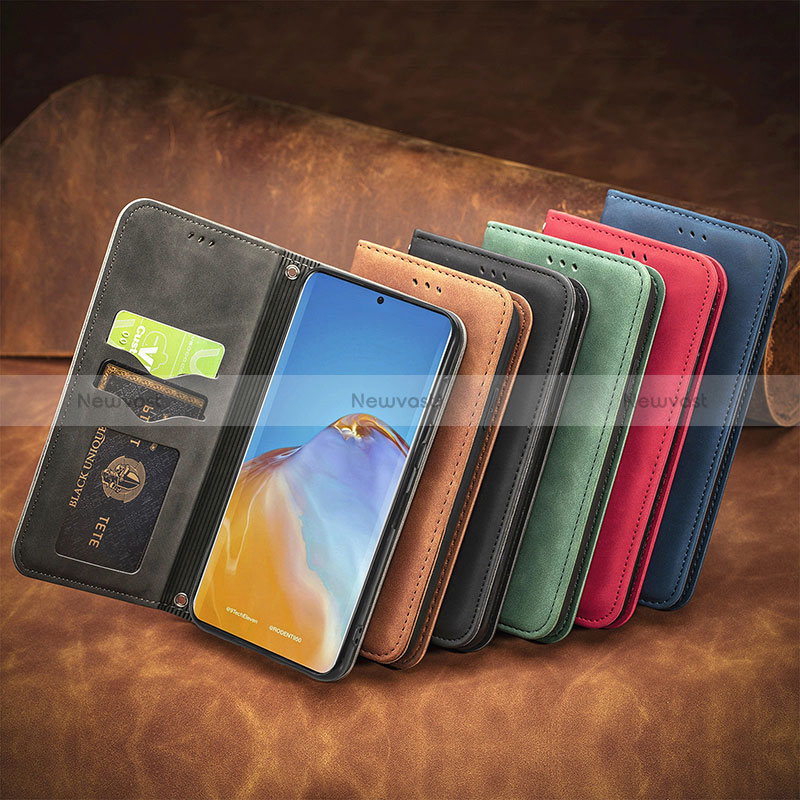 Leather Case Stands Flip Cover Holder S08D for Huawei P50