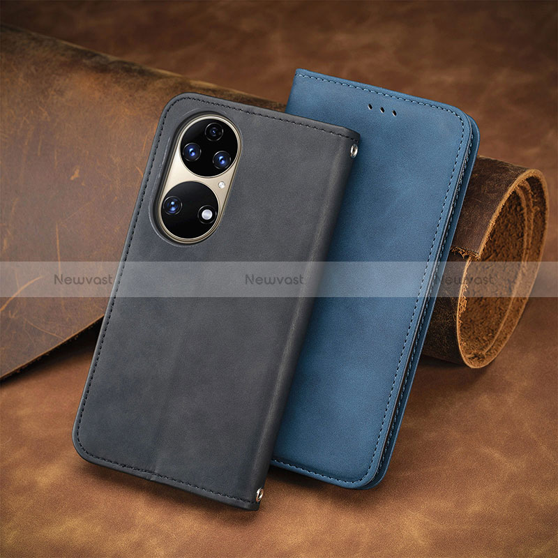 Leather Case Stands Flip Cover Holder S08D for Huawei P50