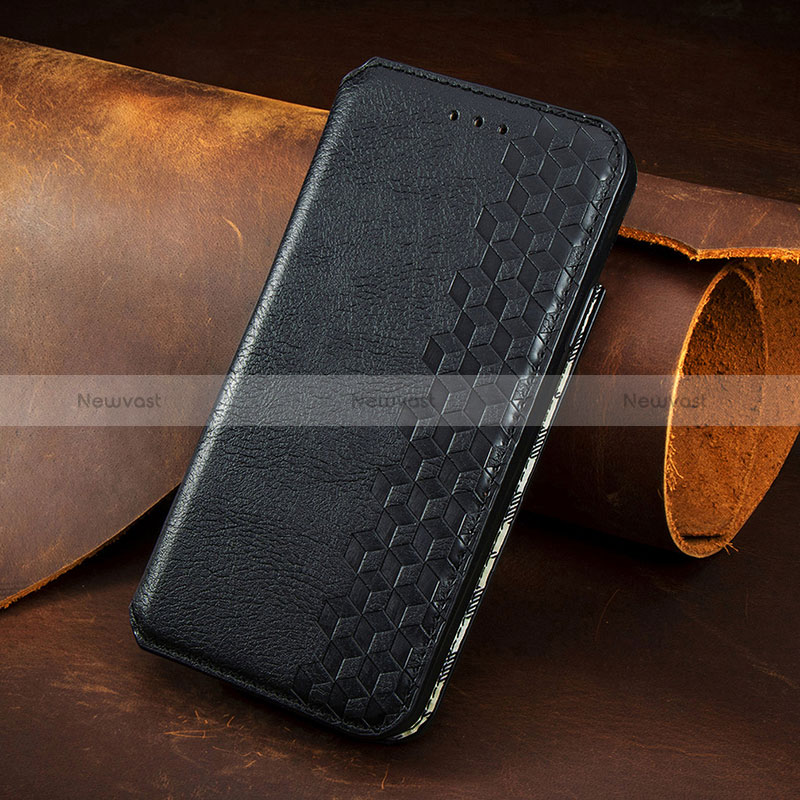 Leather Case Stands Flip Cover Holder S08D for Samsung Galaxy S24 Plus 5G