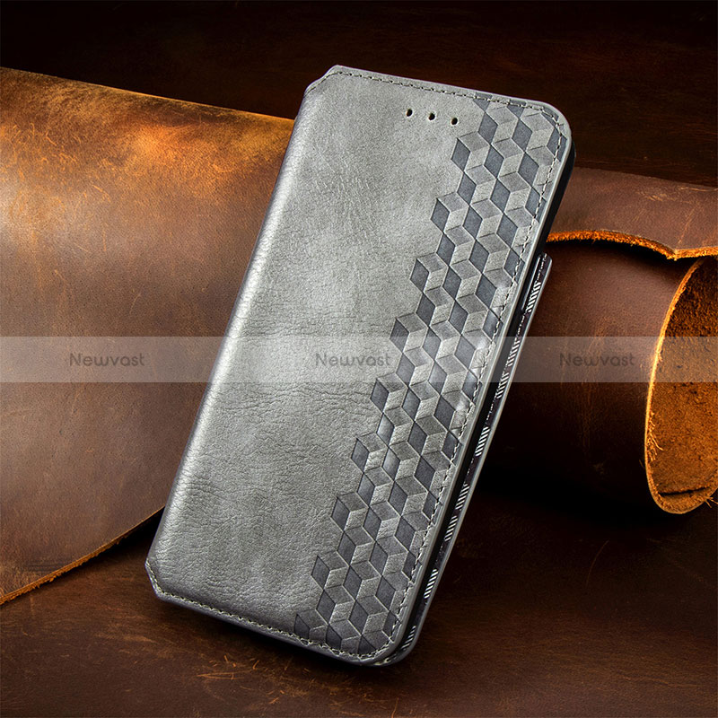 Leather Case Stands Flip Cover Holder S08D for Samsung Galaxy S24 Plus 5G