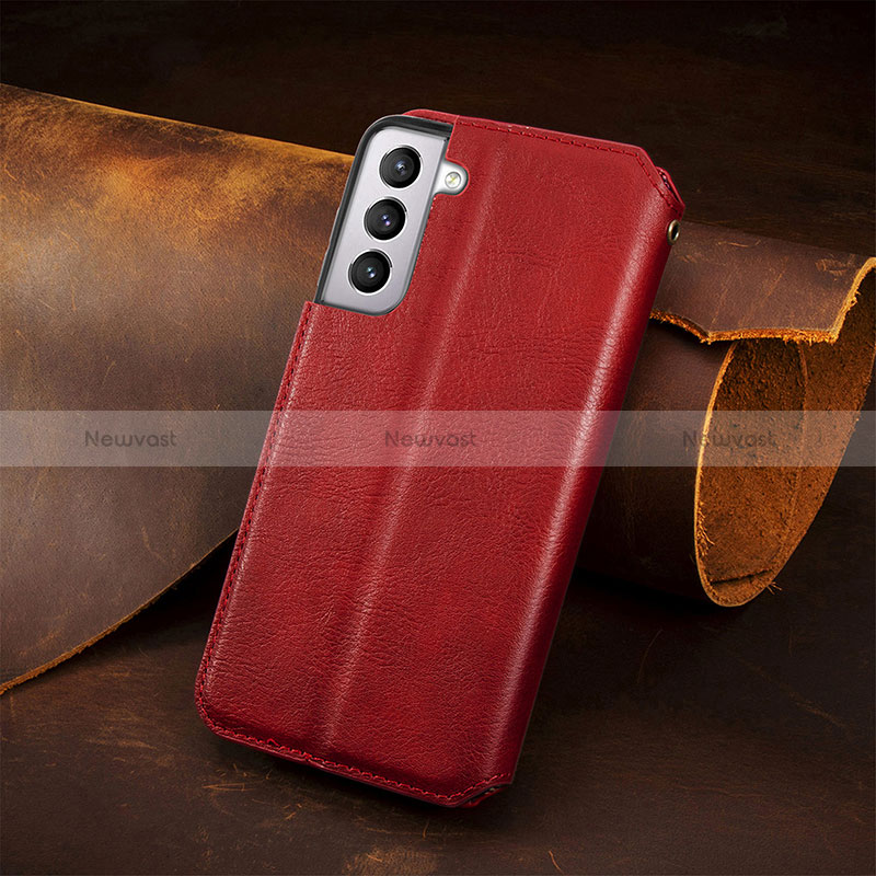 Leather Case Stands Flip Cover Holder S08D for Samsung Galaxy S25 Plus 5G