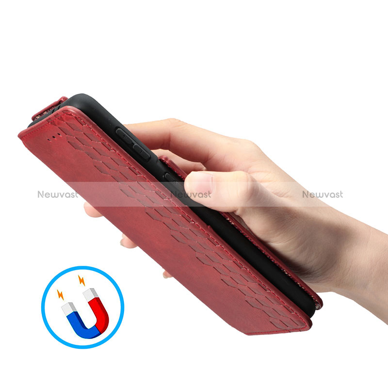 Leather Case Stands Flip Cover Holder S08D for Samsung Galaxy S25 Plus 5G