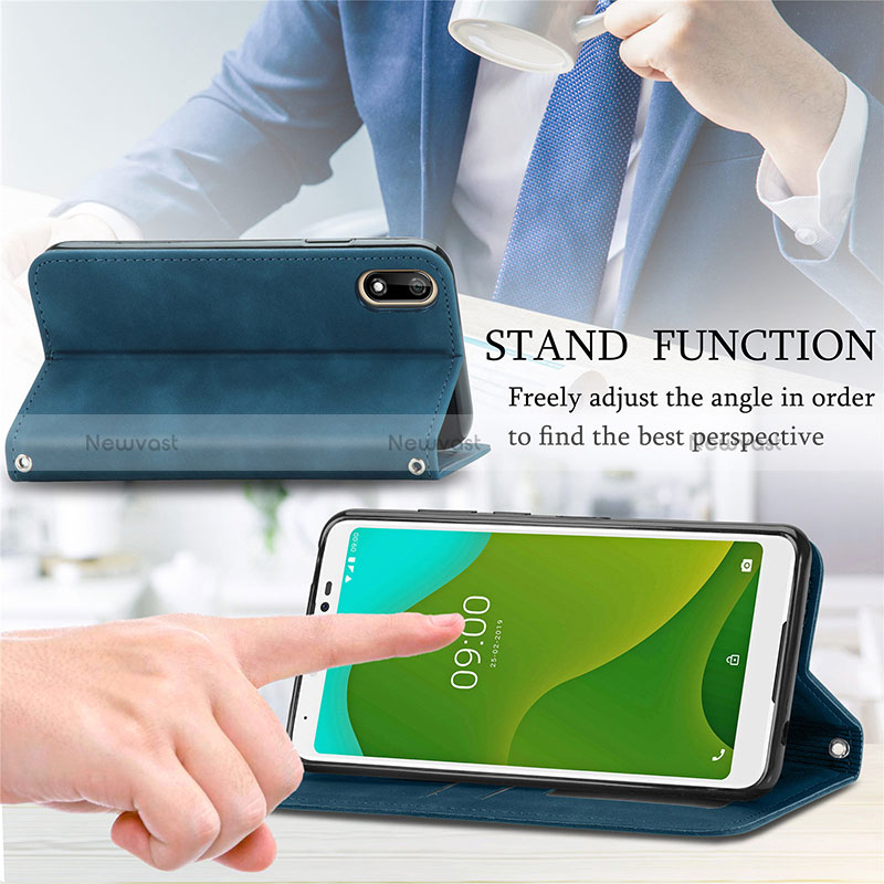 Leather Case Stands Flip Cover Holder S08D for Wiko Jerry 4