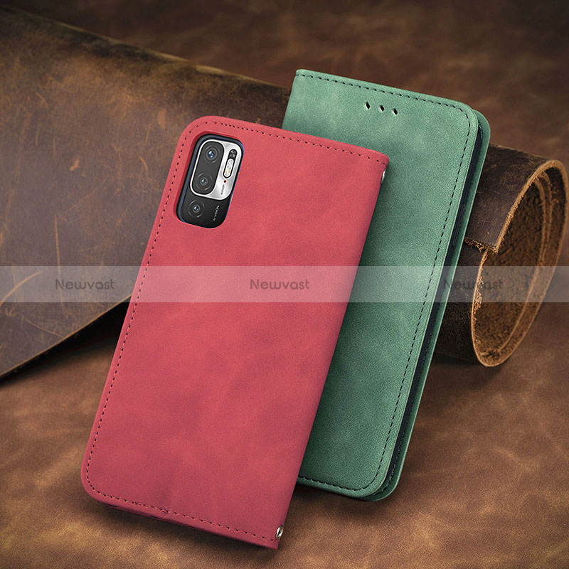 Leather Case Stands Flip Cover Holder S08D for Xiaomi POCO M3 Pro 5G