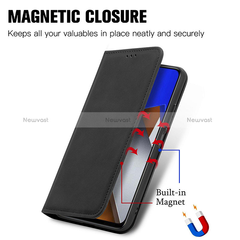 Leather Case Stands Flip Cover Holder S08D for Xiaomi Poco M4 Pro 4G