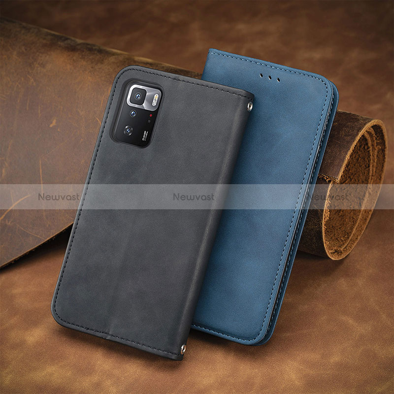 Leather Case Stands Flip Cover Holder S08D for Xiaomi Poco X3 GT 5G