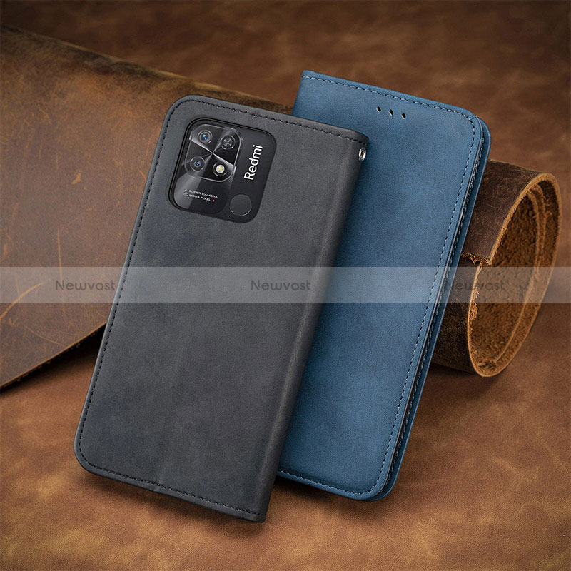 Leather Case Stands Flip Cover Holder S08D for Xiaomi Redmi 10 Power