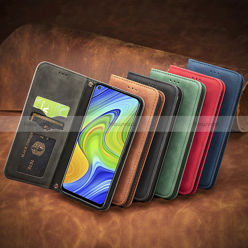 Leather Case Stands Flip Cover Holder S08D for Xiaomi Redmi 10X 4G