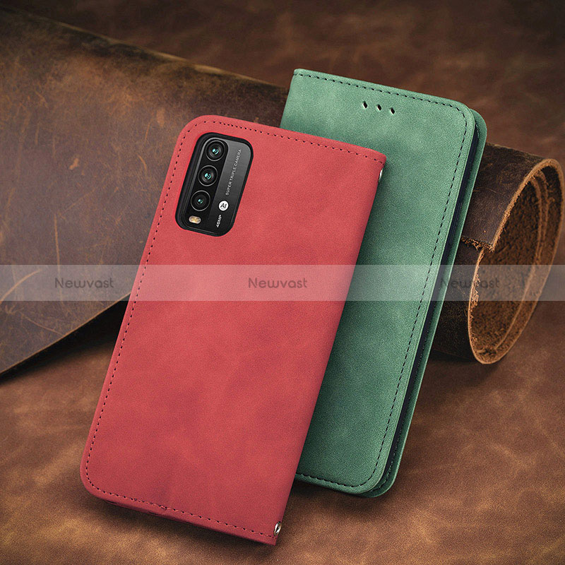 Leather Case Stands Flip Cover Holder S08D for Xiaomi Redmi 9 Power