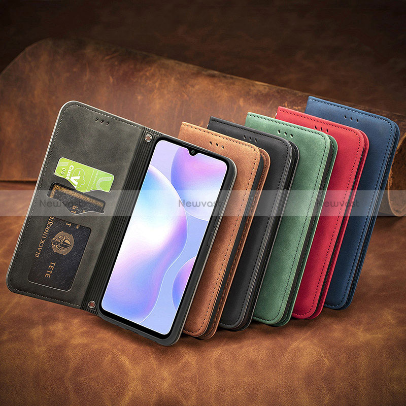 Leather Case Stands Flip Cover Holder S08D for Xiaomi Redmi 9A