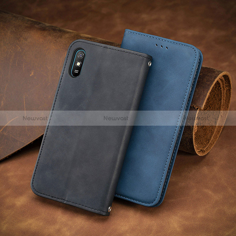 Leather Case Stands Flip Cover Holder S08D for Xiaomi Redmi 9A