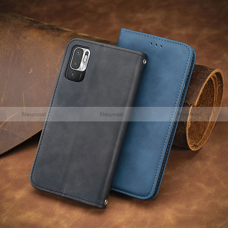 Leather Case Stands Flip Cover Holder S08D for Xiaomi Redmi Note 10 JE 5G