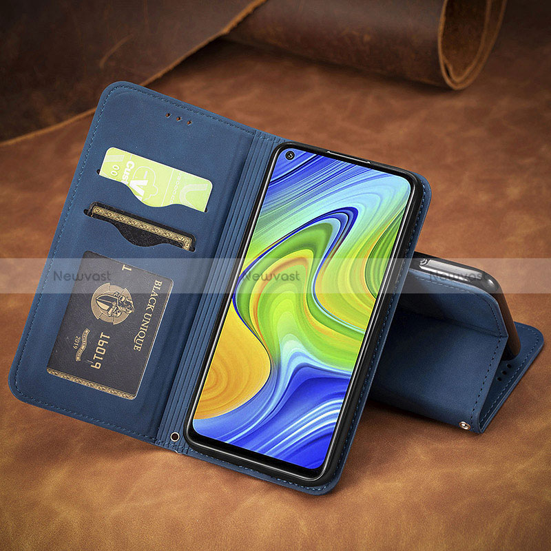 Leather Case Stands Flip Cover Holder S08D for Xiaomi Redmi Note 9