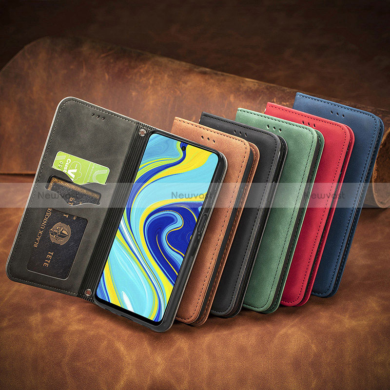 Leather Case Stands Flip Cover Holder S08D for Xiaomi Redmi Note 9 Pro Max