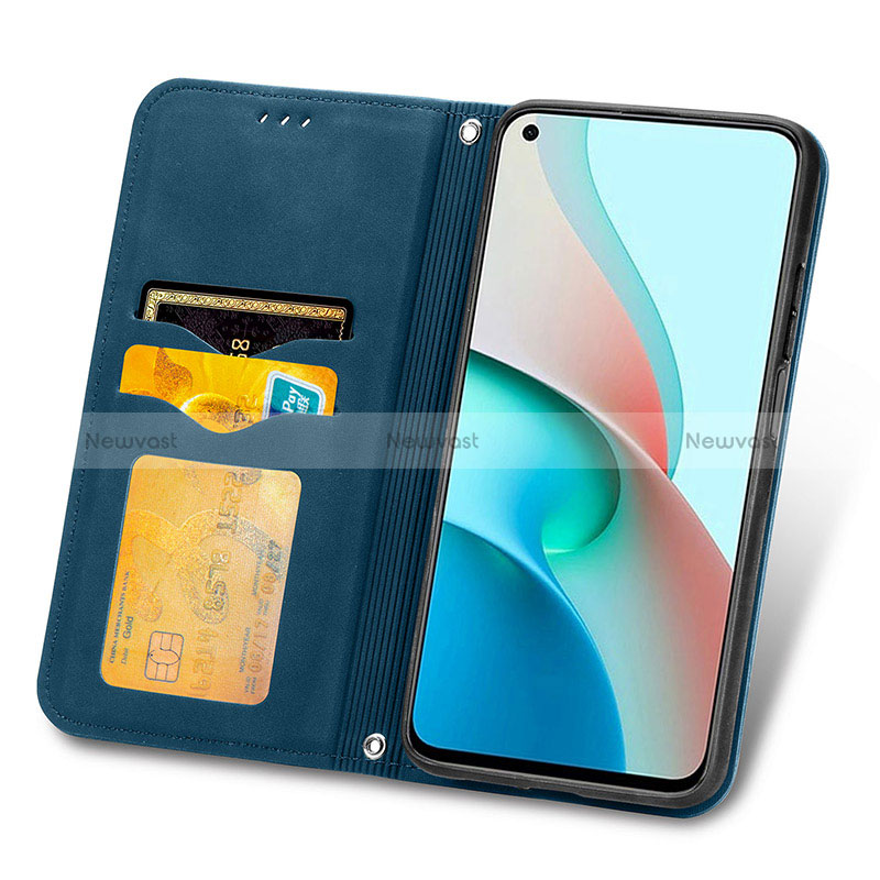 Leather Case Stands Flip Cover Holder S08D for Xiaomi Redmi Note 9T 5G