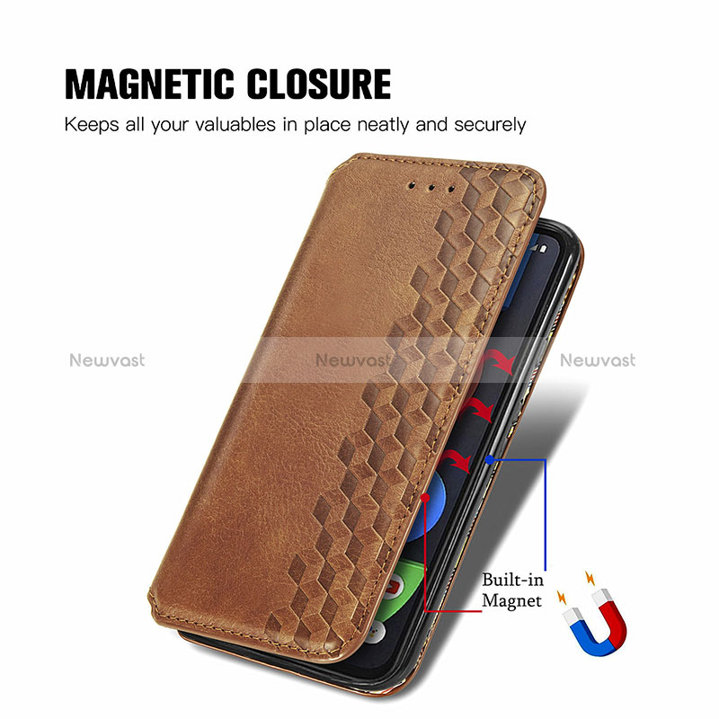 Leather Case Stands Flip Cover Holder S09D for Google Pixel 5a 5G