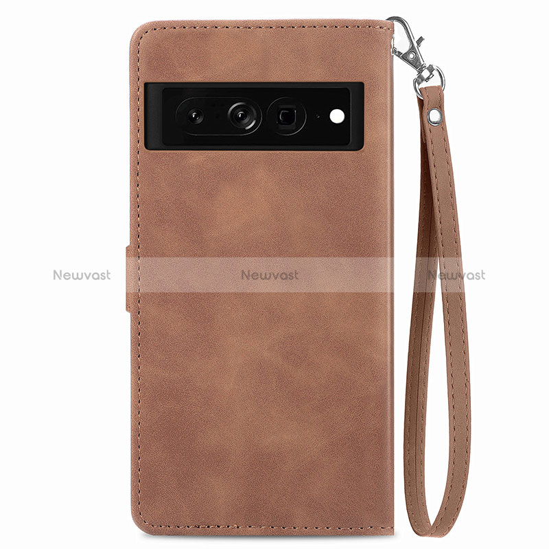 Leather Case Stands Flip Cover Holder S09D for Google Pixel 7 5G